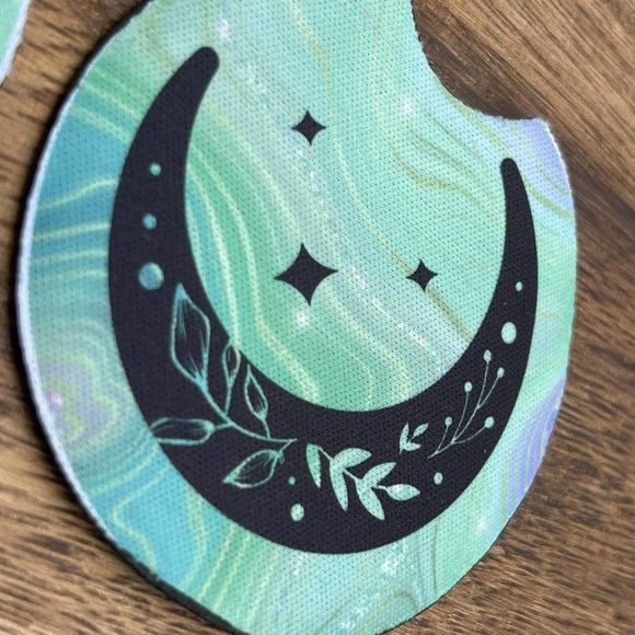 Handmade Crescent Moon Car Coasters - Picture 3 of 3